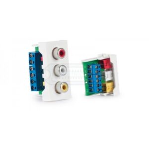 CONECTOR 3 RCA VÍDEO Y AUDIO 1/2 PANEL DE CONEXIÓN