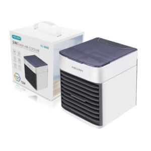 MINI AIRE ACONDICIONADO 12W 3EN1 HUMIDIFICADOR, LUZ LED, 500ML