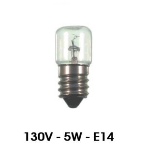 BOMBILLA TUBULAR 130V 5W ROSCA E-14 16X35mm
