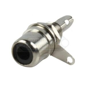CONECTOR RCA HEMBRA CHASIS METAL NEGRO