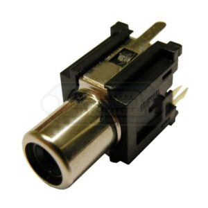 CONECTOR RCA HEMBRA VERTICAL C.I. NEGRO