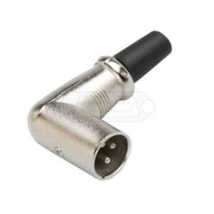 CONECTOR XLR 3P MACHO AÉREO ACODADO