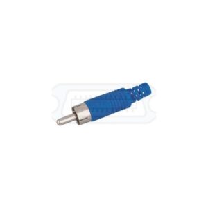 CONECTOR RCA MACHO PLÁSTICO AZUL
