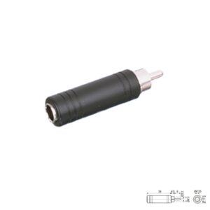ADAPTADOR RCA MACHO - JACK 6.3mm HEMBRA ESTÉREO