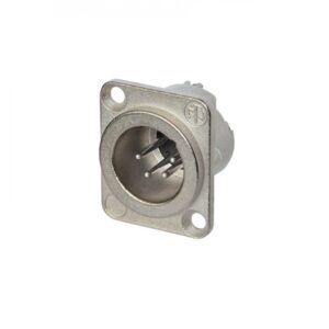 CONECTOR XLR 4P MACHO CHASIS D NEUTRIK NÍQUEL/PLATA