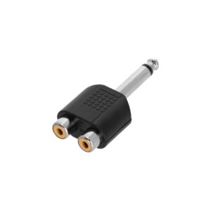 ADAPTADOR JACK 6.3mm MACHO ESTÉREO - 2x RCA HEMBRA