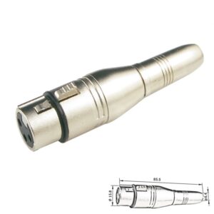 ADAPTADOR XLR 3P HEMBRA - JACK 6.3mm HEMBRA ESTÉREO