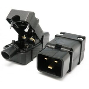 CONECTOR IEC 60320 C20 MACHO AÉREO 16A