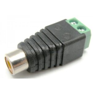 CONECTOR RÁPIDO RCA HEMBRA 2P BORNA TORNILLO