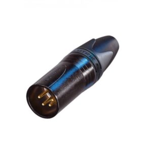 CONECTOR XLR 4P MACHO AÉREO NEUTRIK NEGRO/DORADO