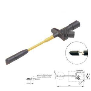 PINZA DE PRUEBA Ø4mm 10A HIRSCHMANN KLEPS 2700 SW NEGRO