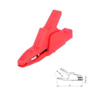 PINZA COCODRILO AISLADA Ø4mm 34A HIRSCHMANN AK2B2540 ROJO