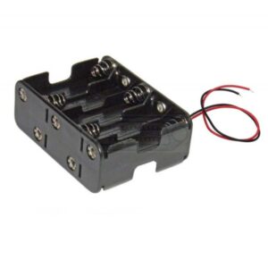 PORTAPILAS 10 PILAS AA DOBLE CON CABLE