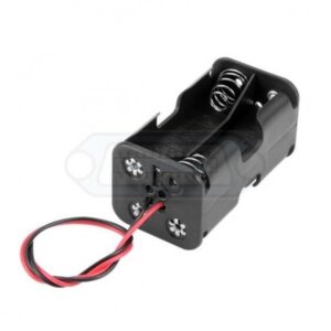 PORTAPILAS 4 PILAS AA DOBLE CON CABLE