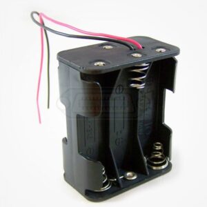 PORTAPILAS 6 PILAS AA DOBLE (3+3) CON CABLE