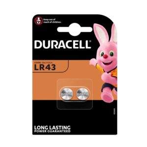PILA BOTÓN DURACELL LR43 ALCALINA 1.5V PACK 2U