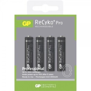 PACK BATERÍAS RECARGABLES AAA 4U GP RECYKO+ PRO 800 MAH