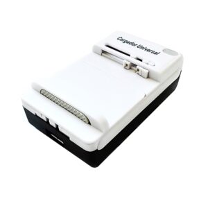 CARGADOR BATERÍAS UNIVERSAL DC 4.2V 350mA + USB 5V BLANCO
