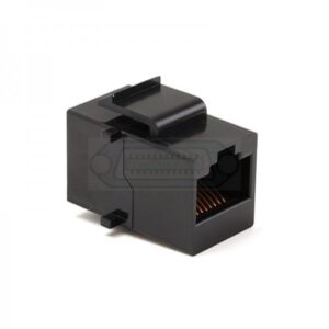 ADAPTADOR RJ45 CAT6 H-H KEYSTONE PANEL NEGRO