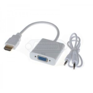 CONVERSOR VÍDEO HDMI A VGA + AUDIO (JACK)
