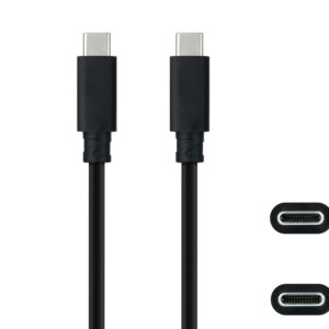 CABLE USB-C 3.1 GEN2 M-M 10GBPS 5A 100W NEGRO 2m