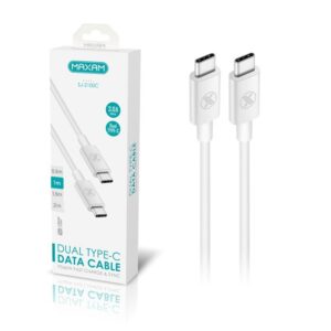 CABLE USB-C a USB-C PD 60W BLANCO 1m