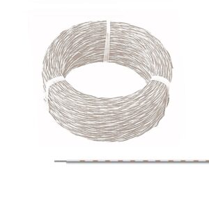 BOBINA HILO PUENTE 1x0.4mm BLANCO/MARRON 500M