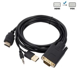 CABLE CONVERSOR HDMI A VGA+ AUDIO+ USB 1.8m