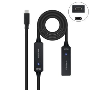 CABLE USB-C 3.2 ALARGADOR M-H AMPLIFICADO NEGRO 10m