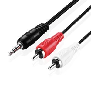 CABLE AUDIO JACK 3.5mm MACHO ESTÉREO - 2x RCA MACHO 1.5m
