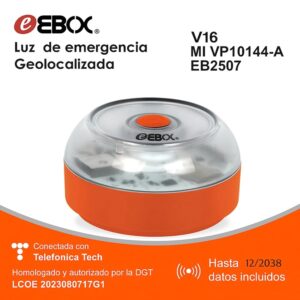 LUZ DE EMERGENCIA V16 IoT GEOLOCALIZADA EBOX DGT 3.0 TELEFÓNICA TECH