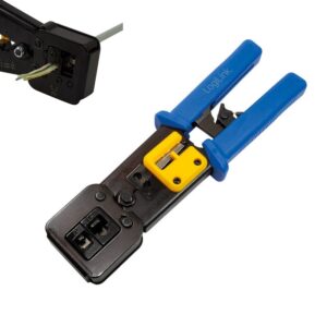 TENAZA DE CRIMPAR RJ11/RJ12/RJ45/EZ PASANTE + CORTE HILOS