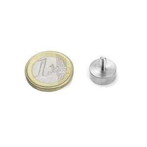 IMÁN DE NEODIMIO VASTAGO ROSCADO M3 Ø13mm 3.5Kg N42