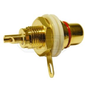 CONECTOR RCA HEMBRA CHASIS AISLADO ROJO