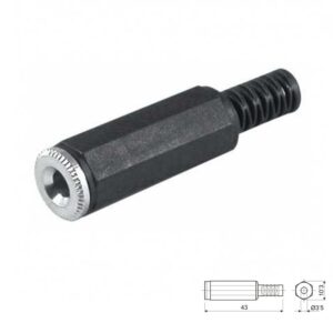 CONECTOR JACK 3.5mm HEMBRA MONO AÉREO PLÁSTICO