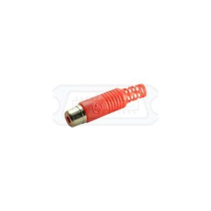 CONECTOR RCA HEMBRA PLÁSTICO ROJO