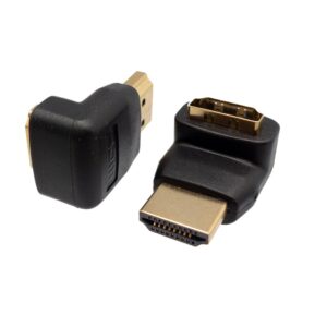 ADAPTADOR HDMI MACHO - HEMBRA 90º H-ARRIBA/V-IZQUIERDA