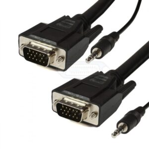 CABLE SVGA HDB15 M-M + AUDIO JACK 3.5mm NEGRO 5M