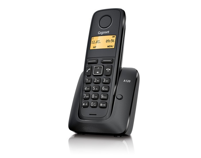 TELÉFONO INALÁMBRICO GIGASET A120 DECT DUO NEGRO - Imagen 3