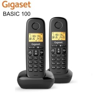 TELÉFONO INALÁMBRICO GIGASET BASIC 100 DUO NEGRO