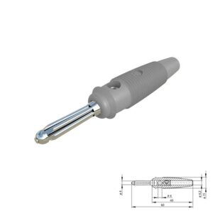 BANANA MACHO Ø4mm 16A HIRSCHMANN BUELA 20K GRIS