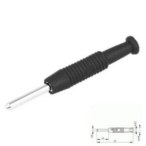 BANANA MACHO Ø2mm AÉREO HIRSCHMANN NEGRO