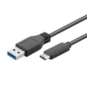 CABLE USB-C 3.2 a USB-A 3.0 MACHO - MACHO 10Gbps 3A NEGRO 1m