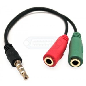 CABLE ADAPTADOR JACK 3.5" /M 4 BANDAS PARA AURICULARES Y MICRÓFONO