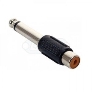 ADAPTADOR JACK 6.3mm MACHO MONO - RCA HEMBRA