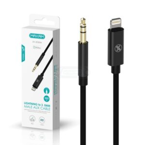 CABLE LIGHTNING A JACK AUDIO 3.5mm MACHO NEGRO 1M