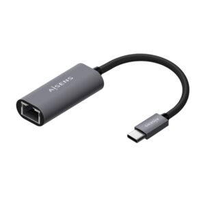CONVERSOR USB 3.1 GEN1 USB-C A ETHERNET GIGABIT AISENS GRIS 0.15M