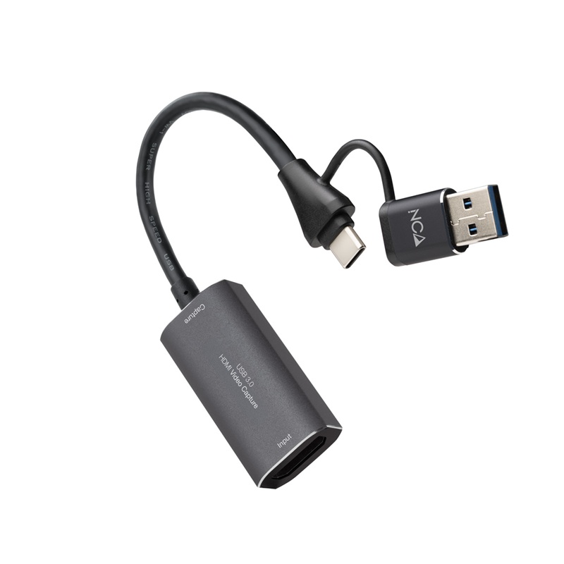 CAPTURADORA USB 3.0 AUDIO/VÍDEO HDMI 4K 30Hz GRIS