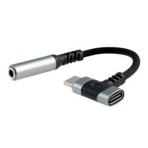 CABLE ADAPTADOR USB-C a AUDIO (Jack 3.5mm + USB-C POWER) 0.10m