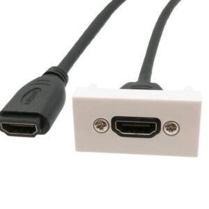 ADAPTADOR HDMI H-H PANEL BLANCO CON CABLE 20CMS.